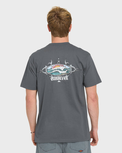 Crest Classic Short Sleeve Knit T-Shirt - Iron Gate