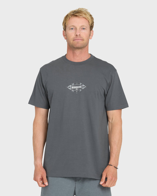 Crest Classic Short Sleeve Knit T-Shirt - Iron Gate