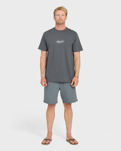Crest Classic Short Sleeve Knit T-Shirt - Iron Gate