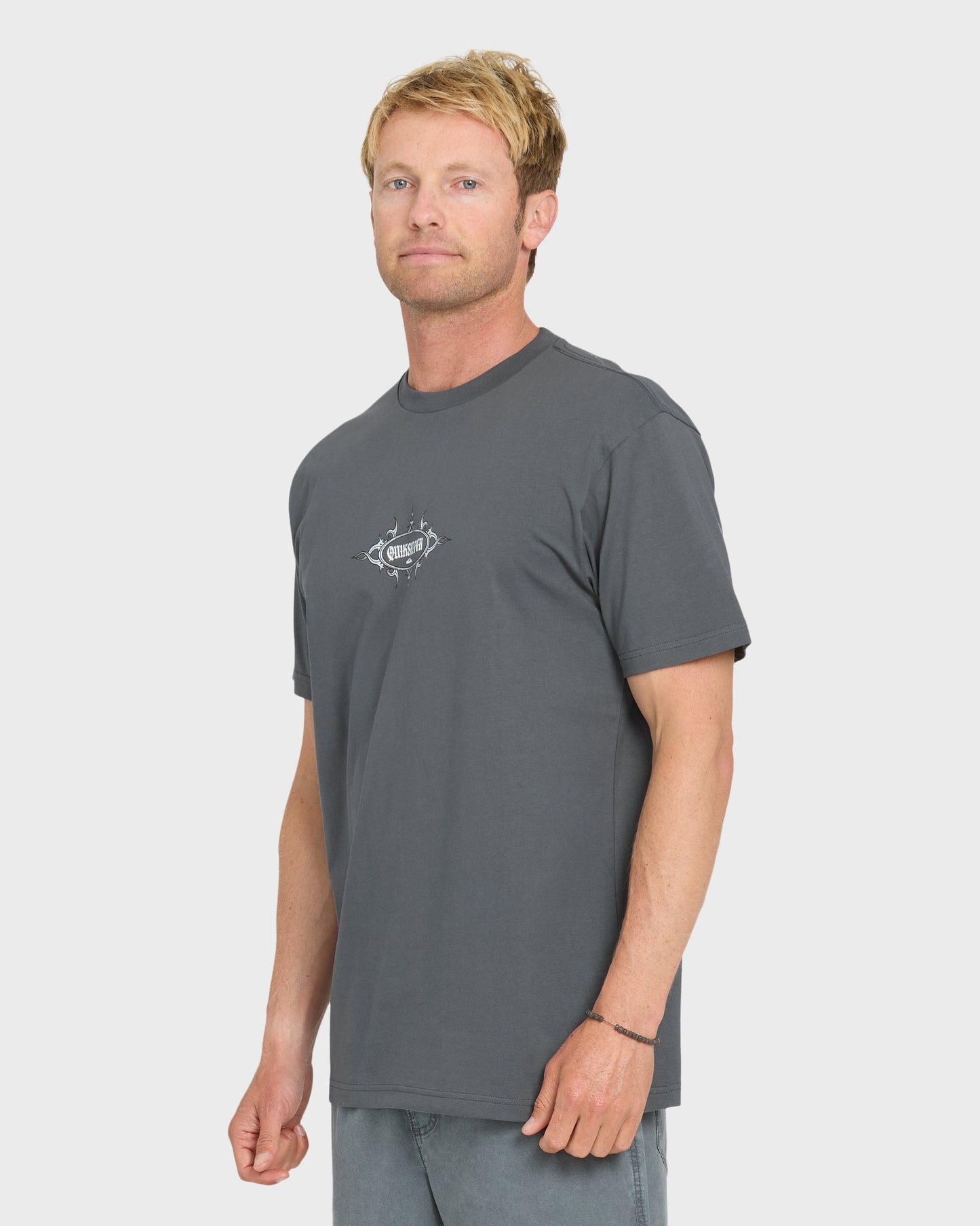 Crest Classic Short Sleeve Knit T-Shirt - Iron Gate