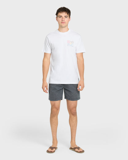 Collage Classic Short Sleeve Knit T-Shirt - White