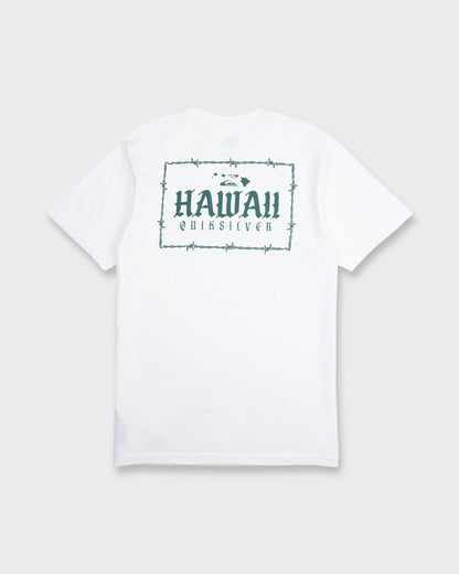Hawaii Lock Short Sleeve Knit T-Shirt - White