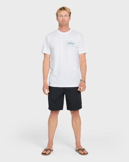 Hawaii Lock Short Sleeve Knit T-Shirt - White