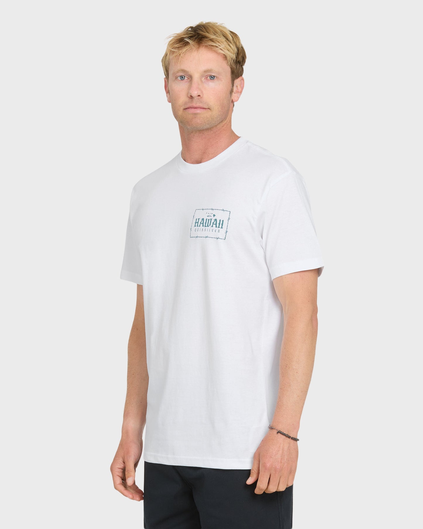 Hawaii Lock Short Sleeve Knit T-Shirt - White