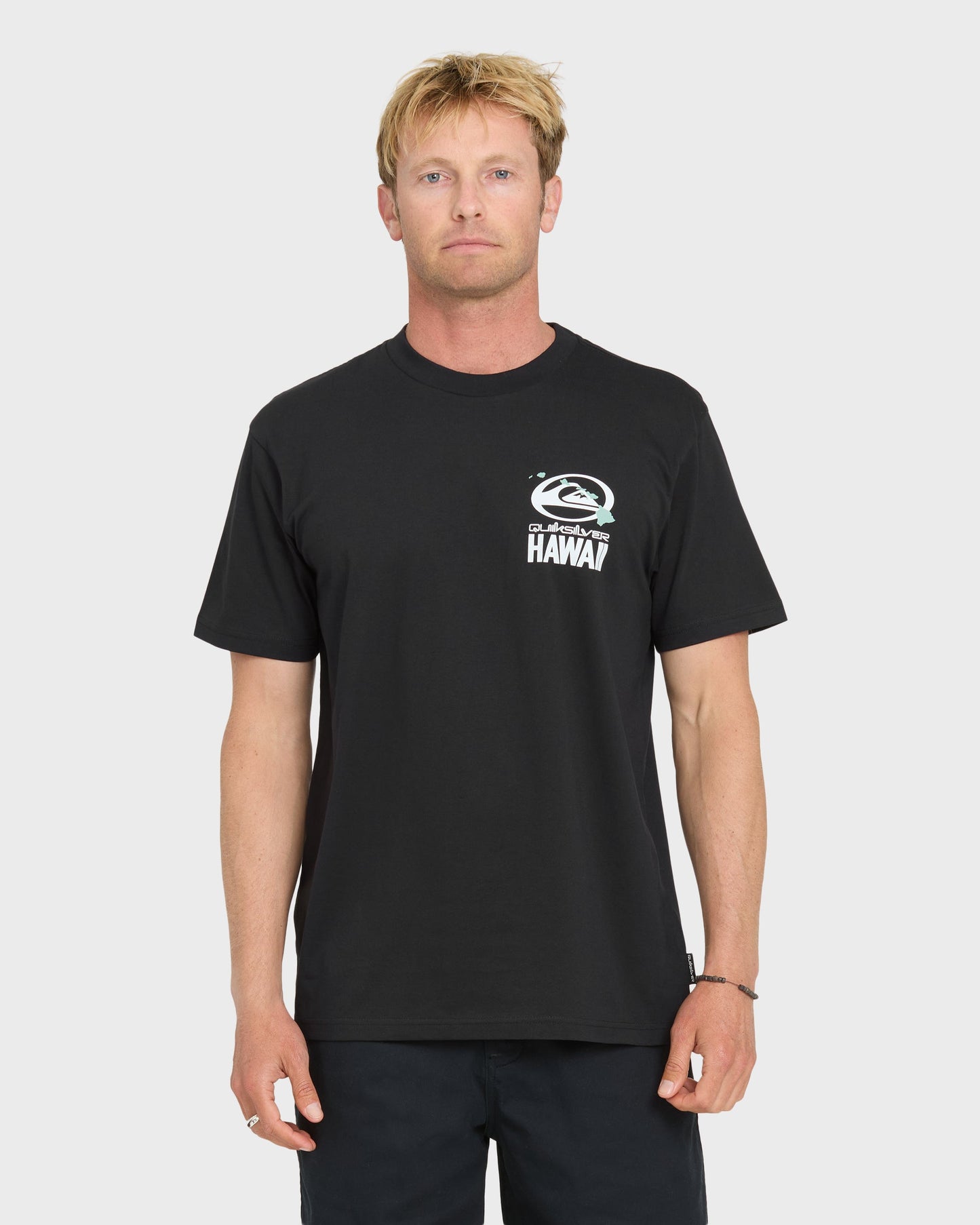 Hawaii Patch Classic Short Sleeve Knit T-Shirt - Black