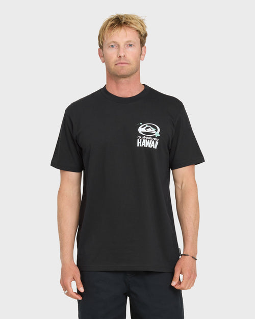 Hawaii Patch Classic Short Sleeve Knit T-Shirt - Black