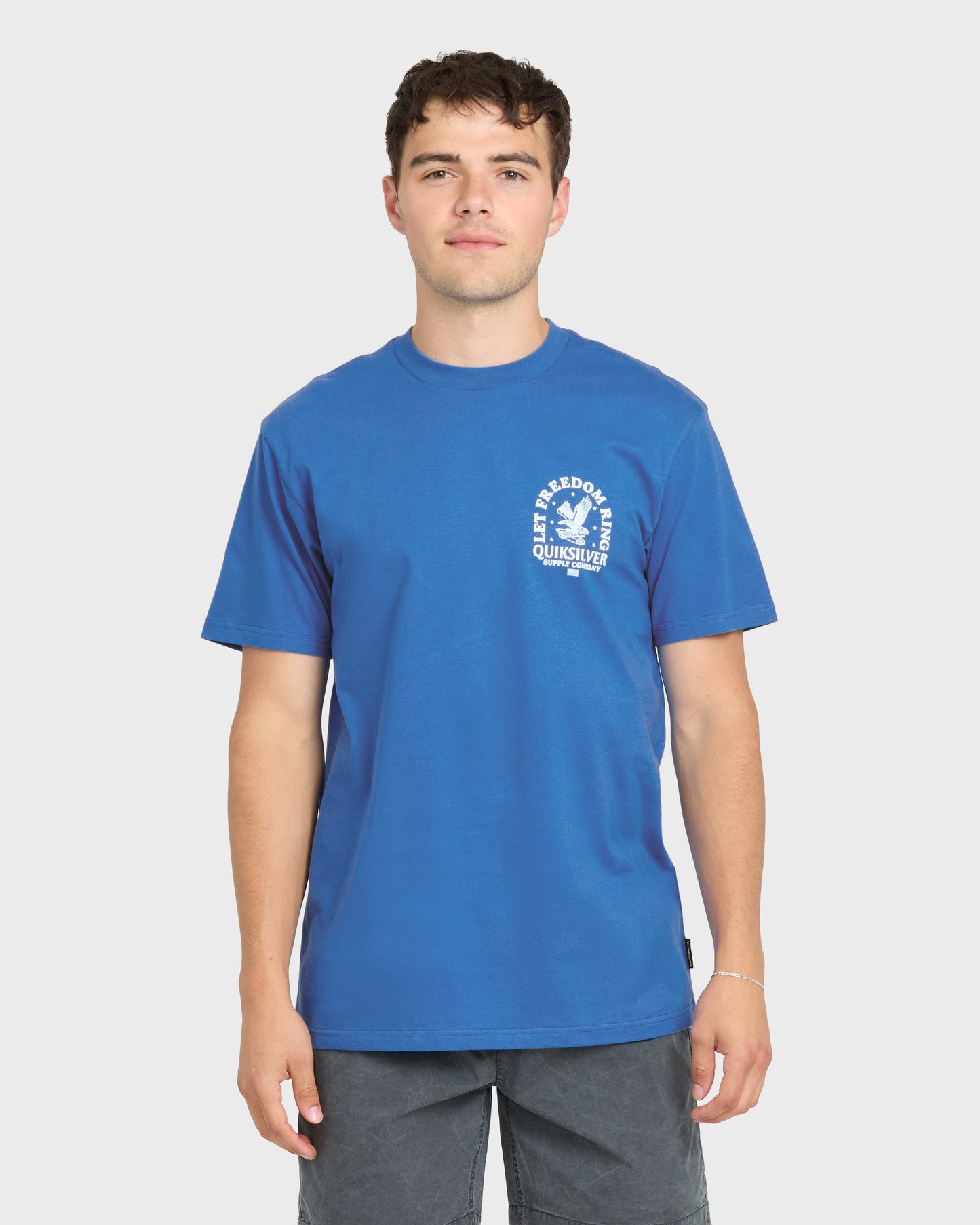 Freedom Ring Short Sleeve Cotton T-Shirt - Nebulas Blue