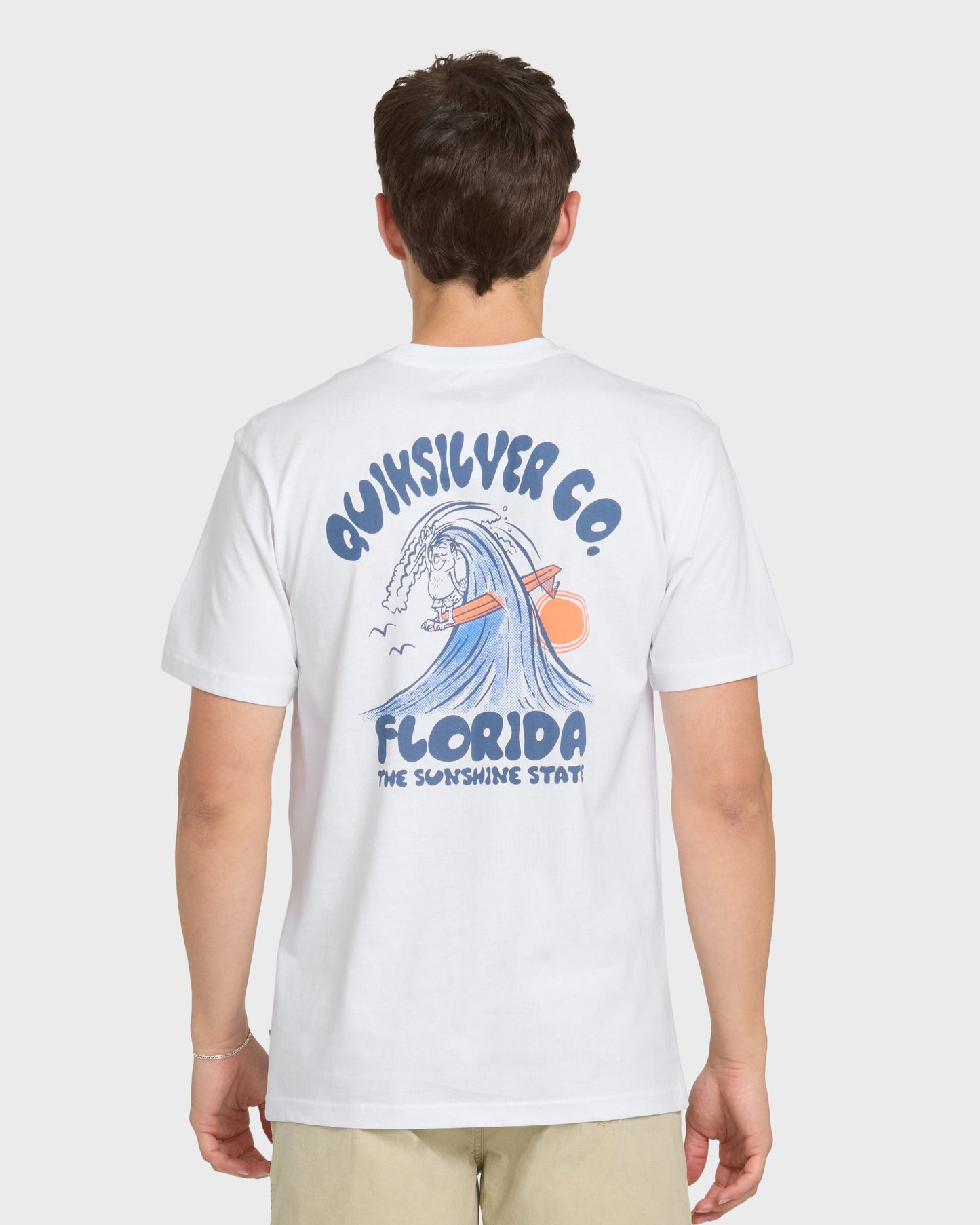 Florida Johnny Short Sleeve Cotton T-Shirt - White
