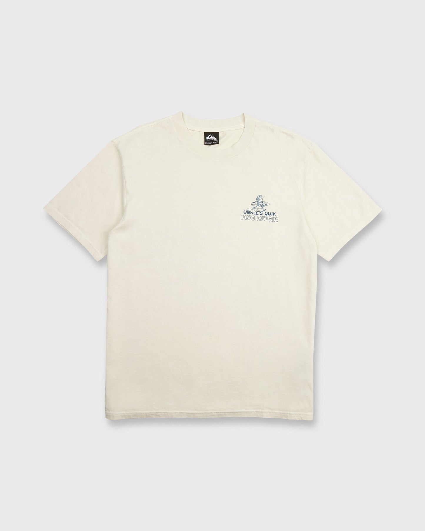 Unkles Ding Repair Pigment Dye Short Sleeve Knit T-Shirt - Silver Birch