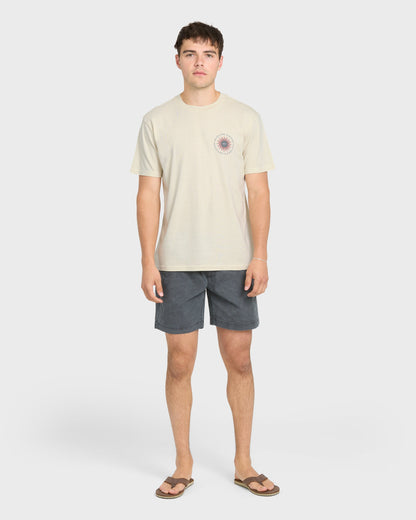 Sunny Day Pigment Dye Short Sleeve Cotton T-Shirt - Silver Birch