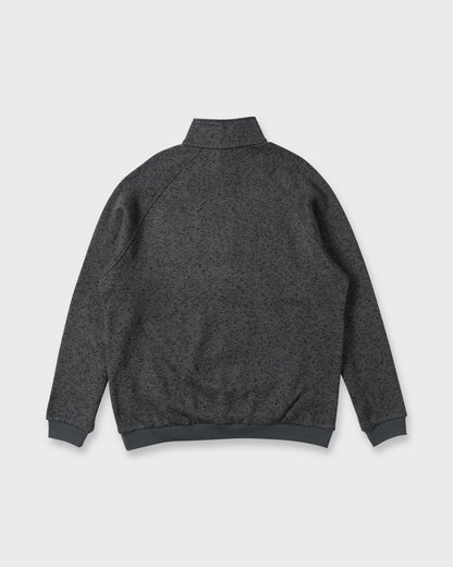 Keller Half Zip Mock Neck Sweatshirt - Black Heather