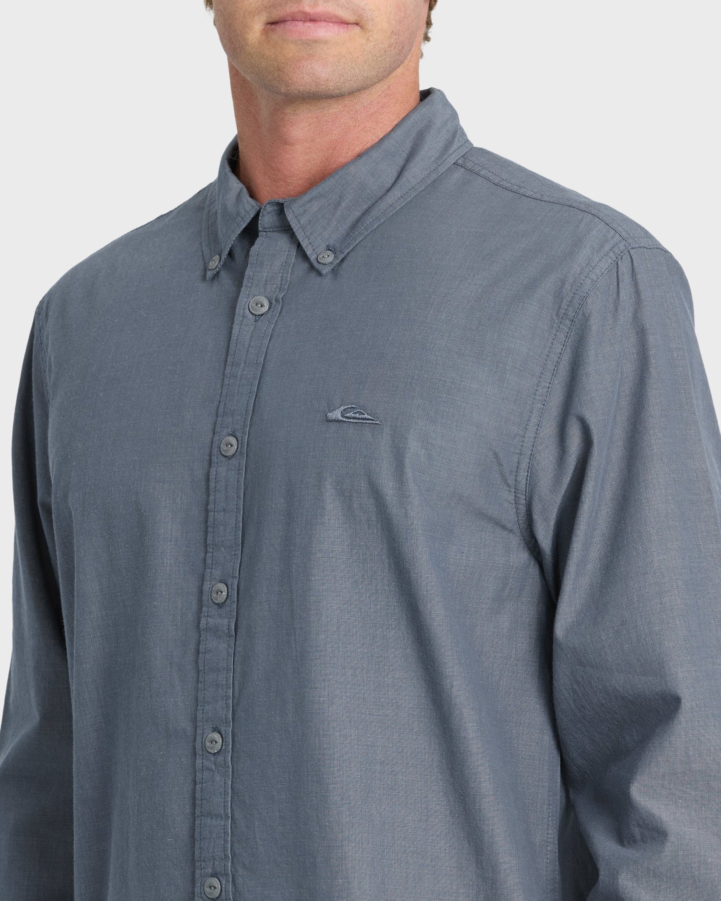 Shore Break Long Sleeve Woven Shirt - Dark Denim