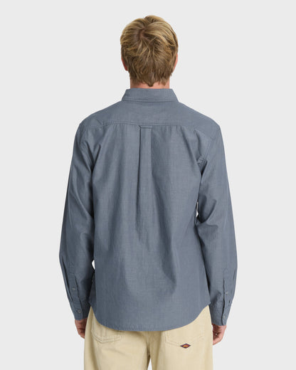 Shore Break Long Sleeve Woven Shirt - Dark Denim