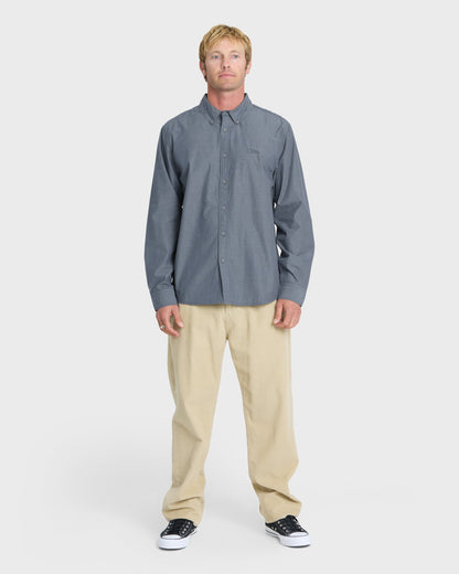 Shore Break Long Sleeve Woven Shirt - Dark Denim