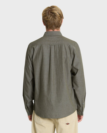 Shore Break Long Sleeve Woven Shirt - Grape Leaf