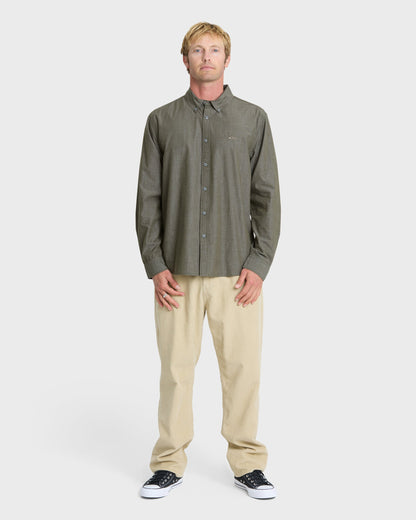 Shore Break Long Sleeve Woven Shirt - Grape Leaf