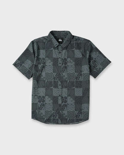 Earth Geo Classic Stretch Short Sleeve Woven Shirt - Phantom