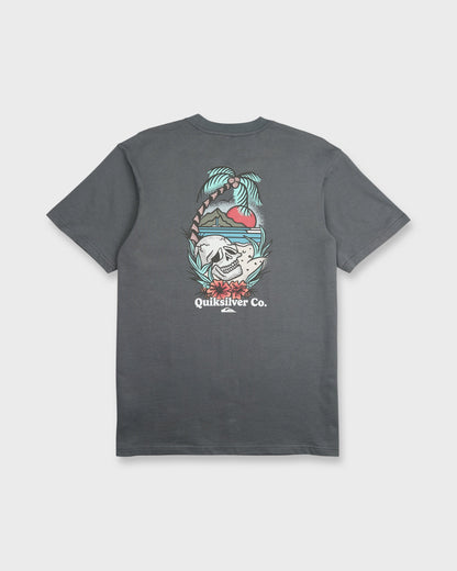 Staycation Short Sleeve Cotton T-Shirt - Iron Gate