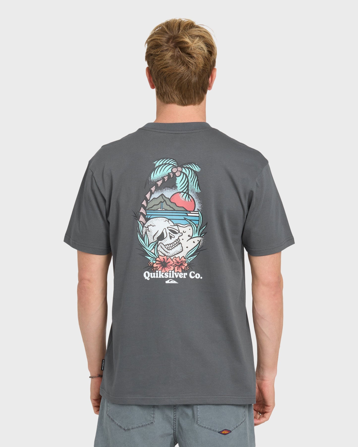 Staycation Short Sleeve Cotton T-Shirt - Iron Gate