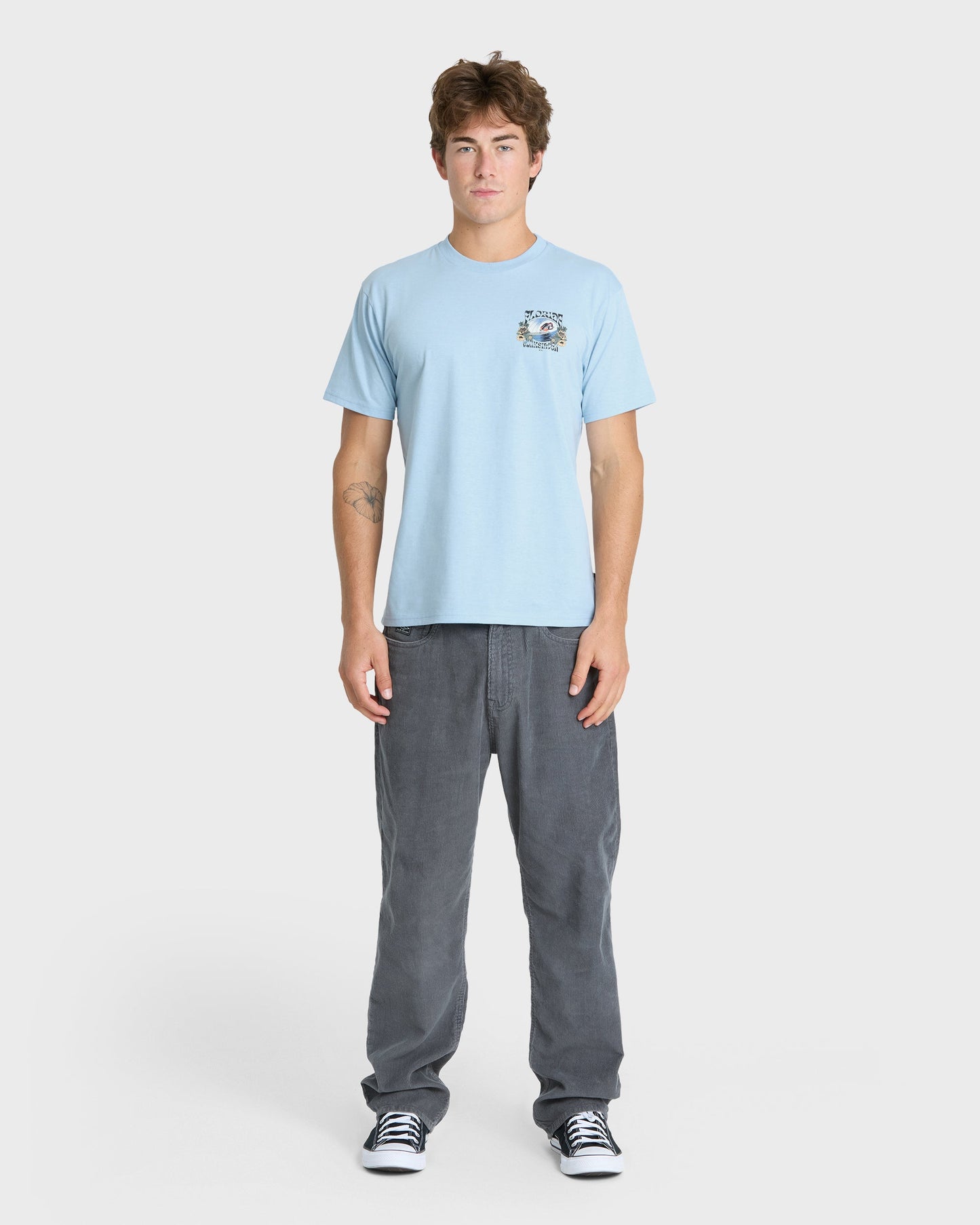 Grateful Florida Classic Short Sleeve Knit T-Shirt - Skyway Heather