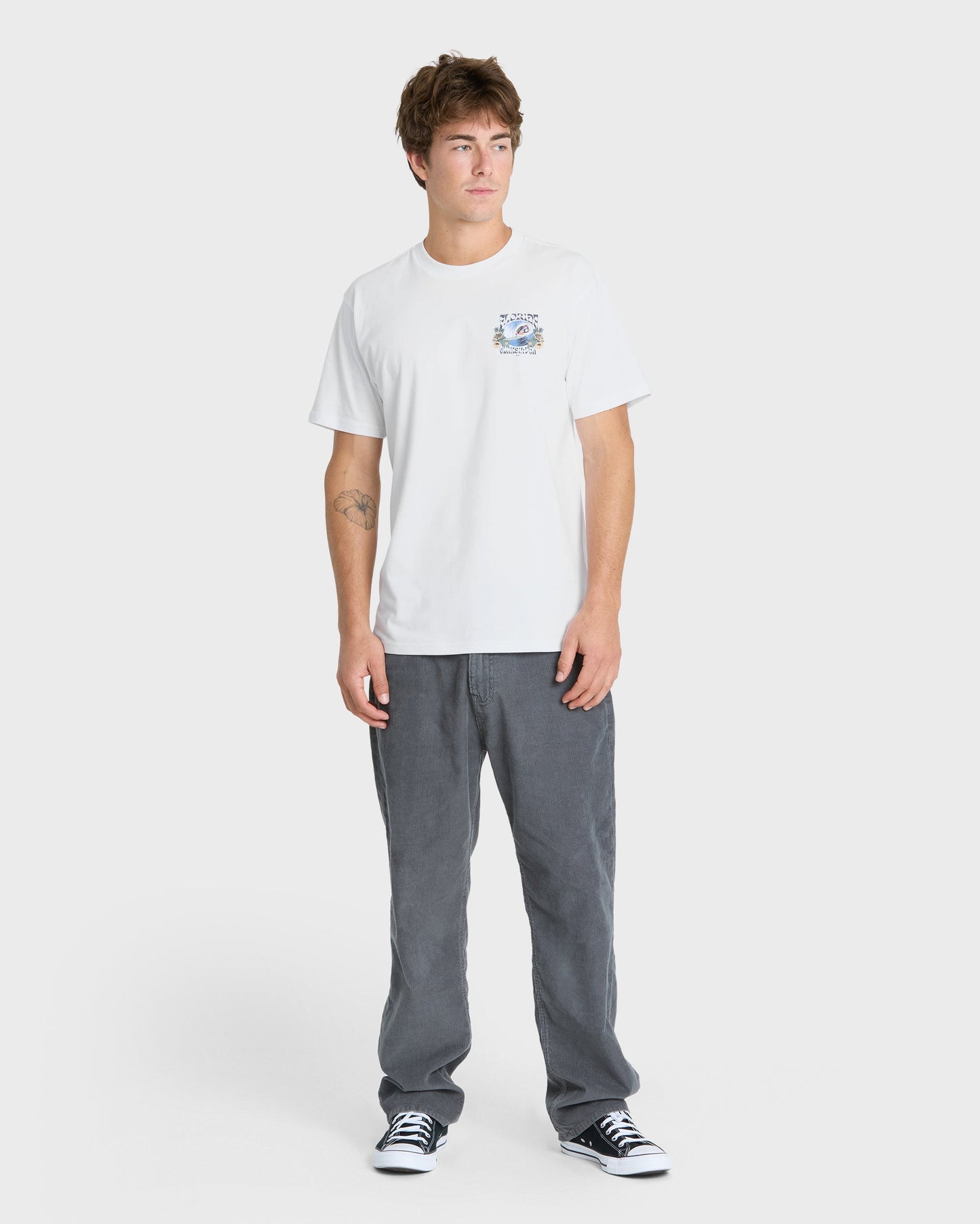 Grateful Florida Classic Short Sleeve Knit T-Shirt - White