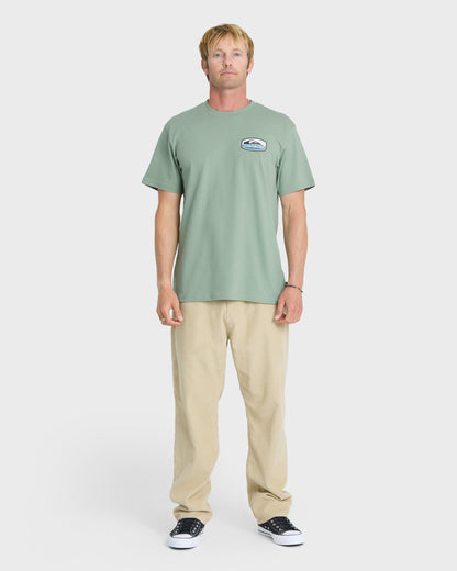 Shapers Crest Short Sleeve Cotton T-Shirt - Iceberg Green