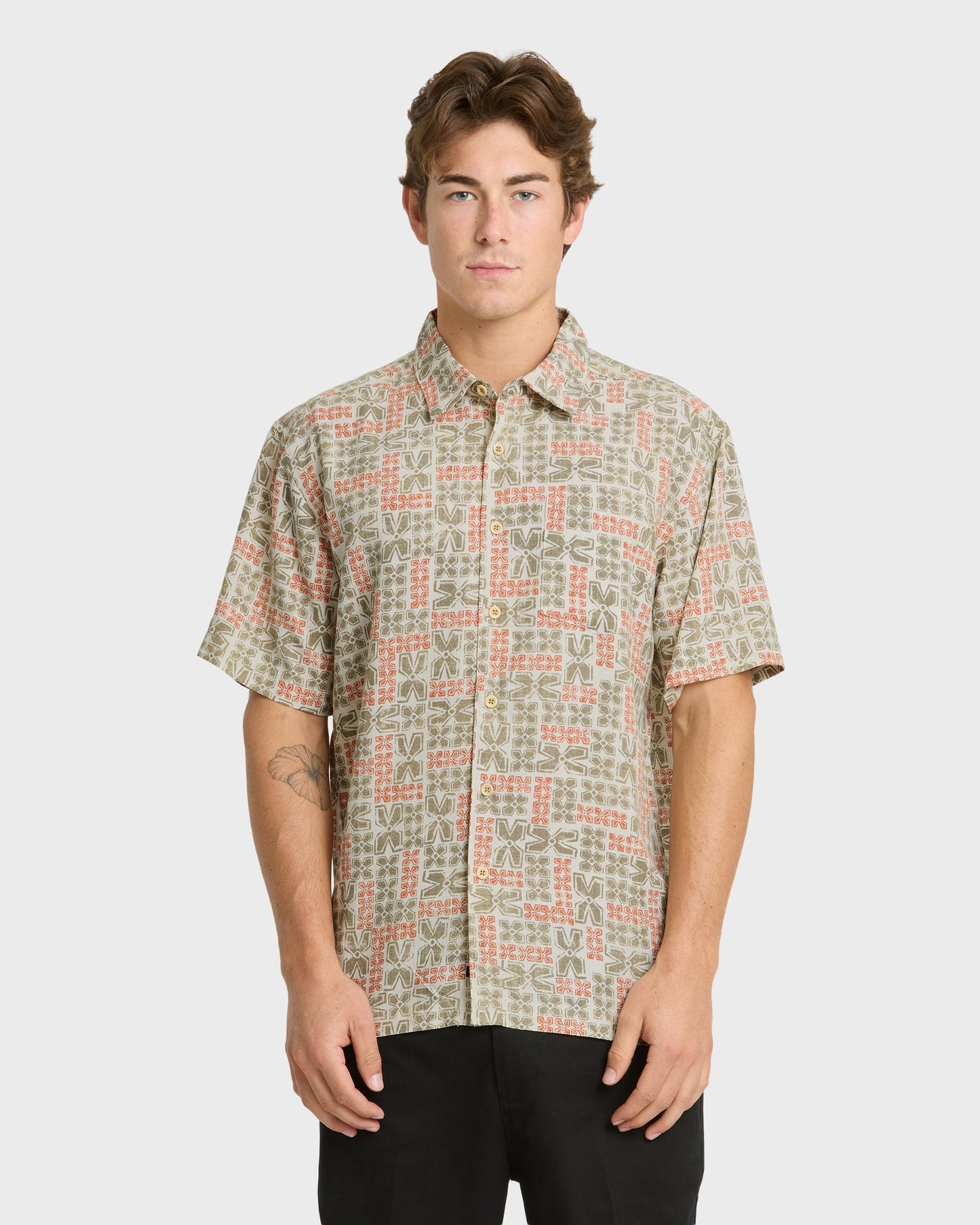 Waterman Boca Short Sleeve Woven Shirt - Moonbeam