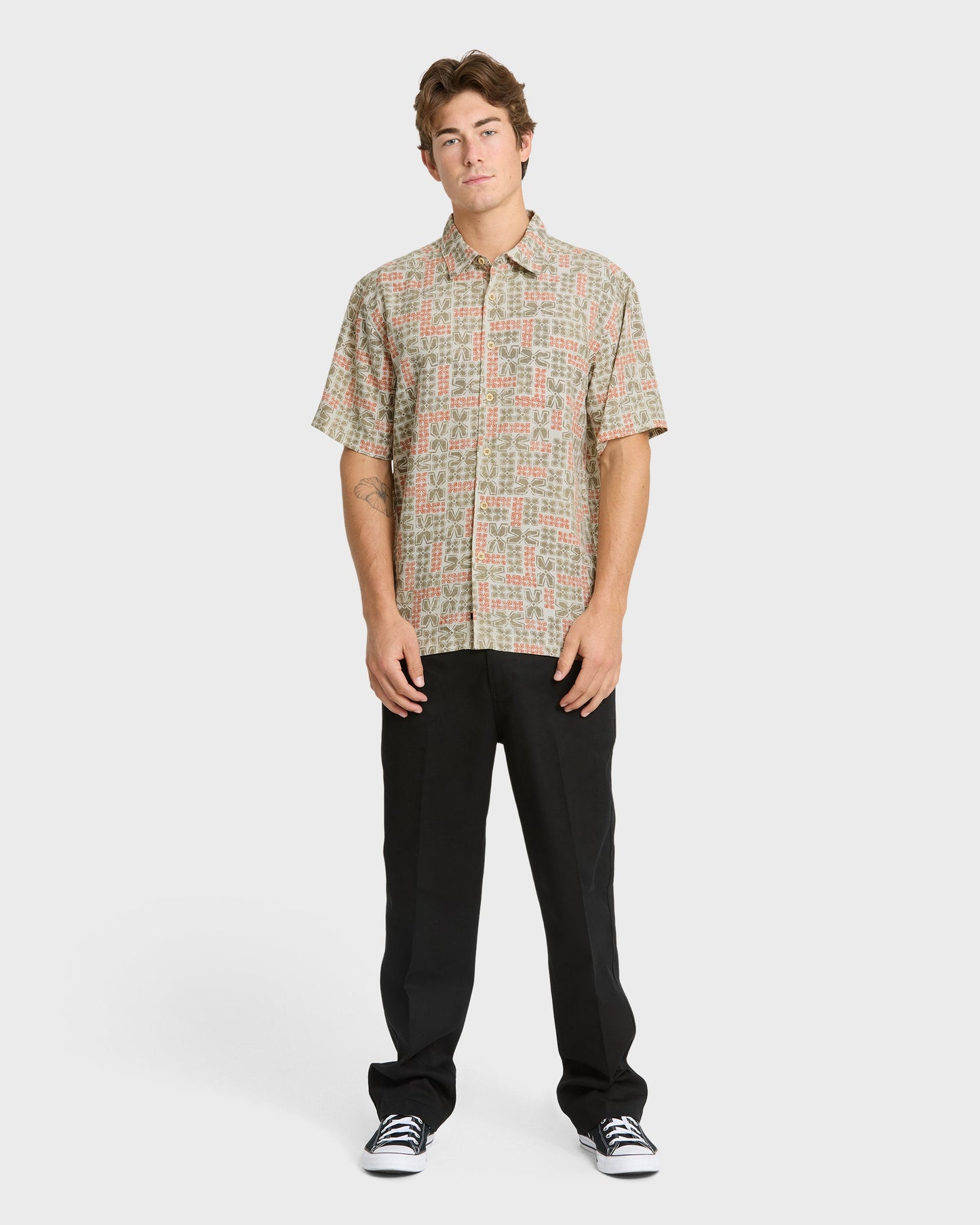 Waterman Boca Short Sleeve Woven Shirt - Moonbeam