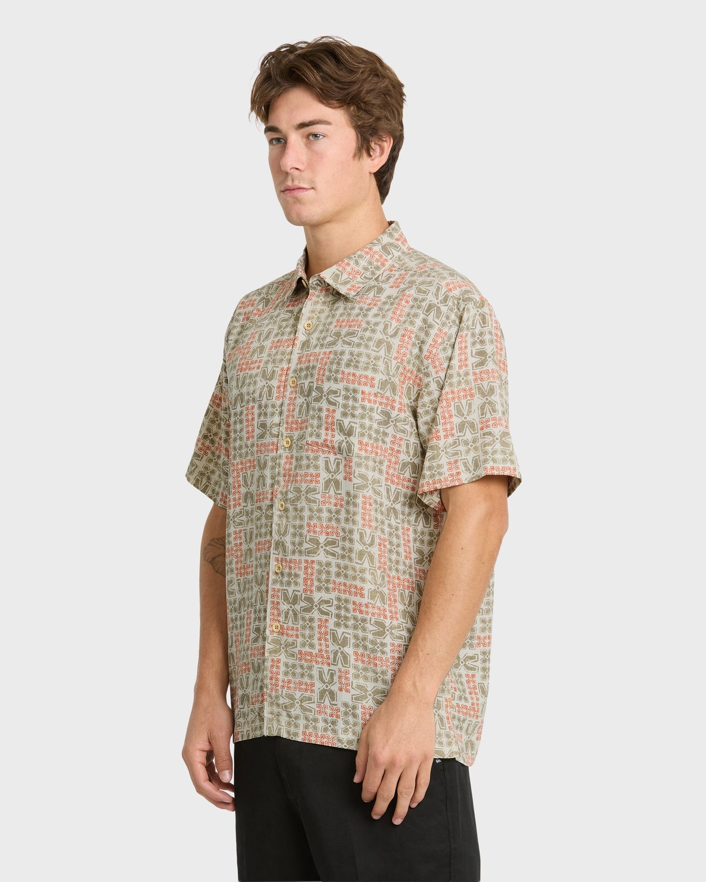 Waterman Boca Short Sleeve Woven Shirt - Moonbeam