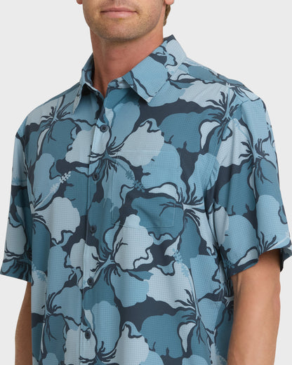Waterman Mix Performance Pack Short Sleeve Woven Shirt - Blue Nights