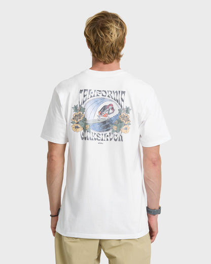 Grateful Cali Classic Short Sleeve Knit T-Shirt - White