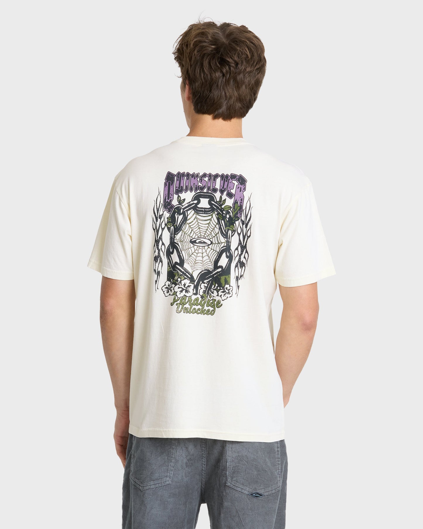 Unlocked Pigment Dye Short Sleeve Knit T-Shirt - Silver Birch