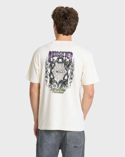 Unlocked Pigment Dye Short Sleeve Knit T-Shirt - Silver Birch