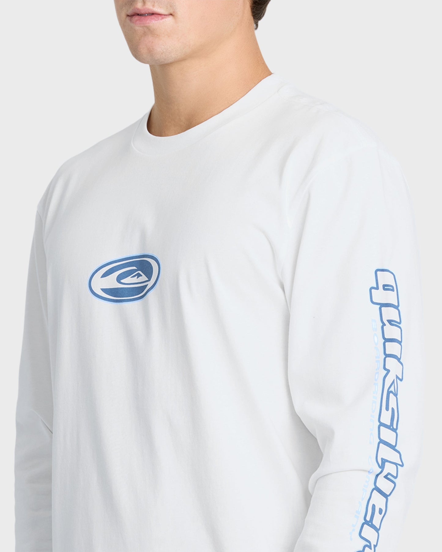 Clutch Long Sleeve Knit T-Shirt - White