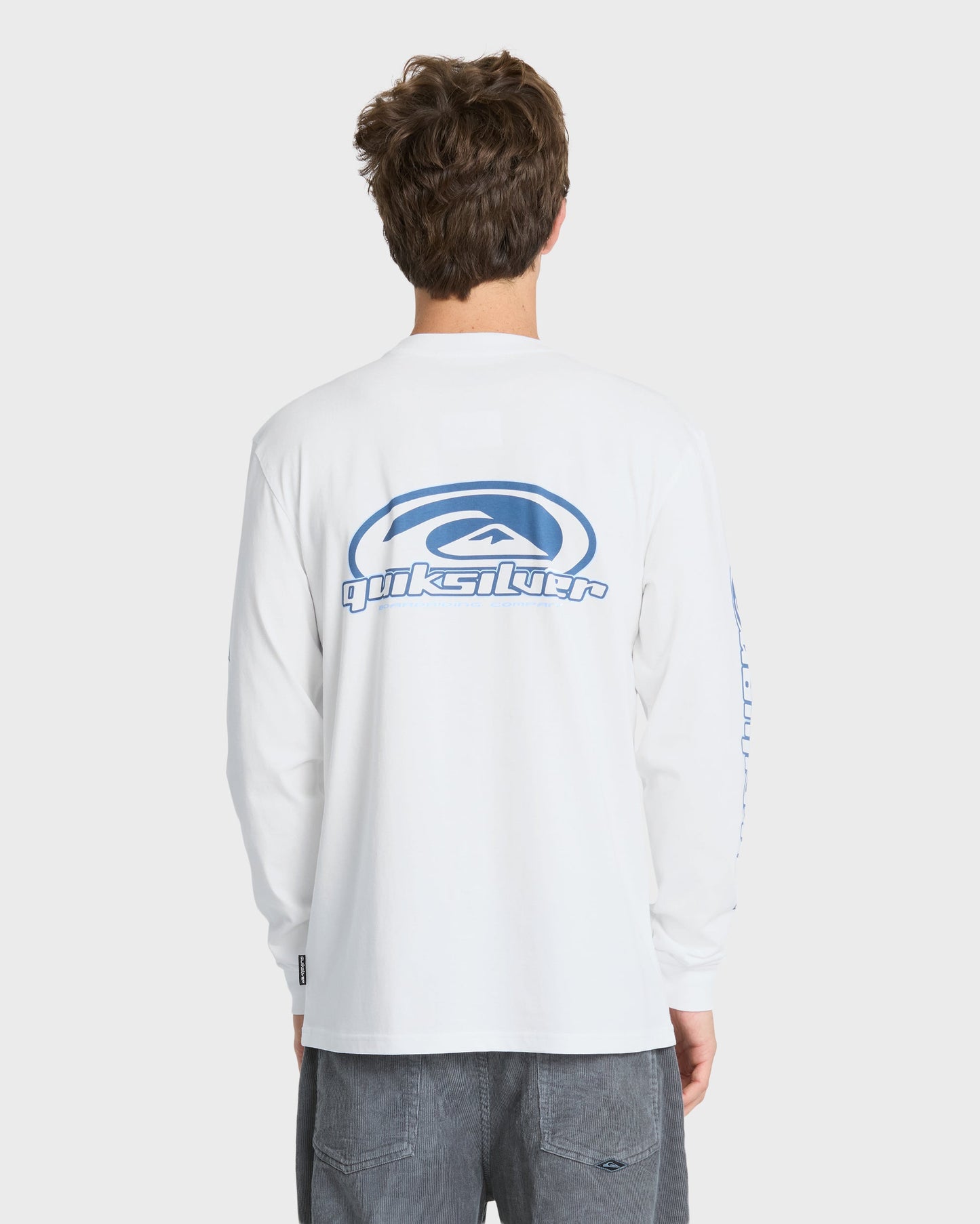 Clutch Long Sleeve Knit T-Shirt - White