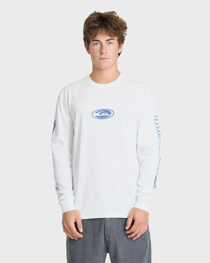 Clutch Long Sleeve Knit T-Shirt - White