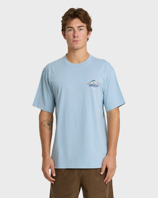 Waterman Air Show Classic Short Sleeve Knit T-Shirt - Dusty Blue