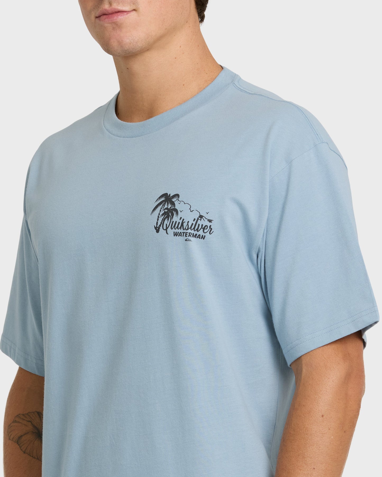 Waterman Outrigger Classic Short Sleeve Knit T-Shirt - Dusty Blue