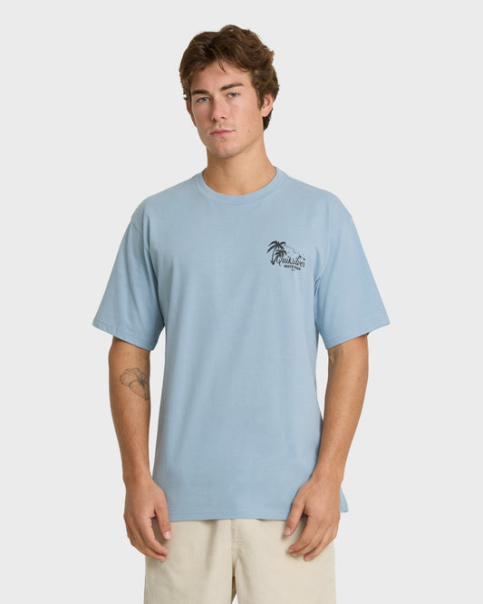Waterman Outrigger Classic Short Sleeve Knit T-Shirt - Dusty Blue
