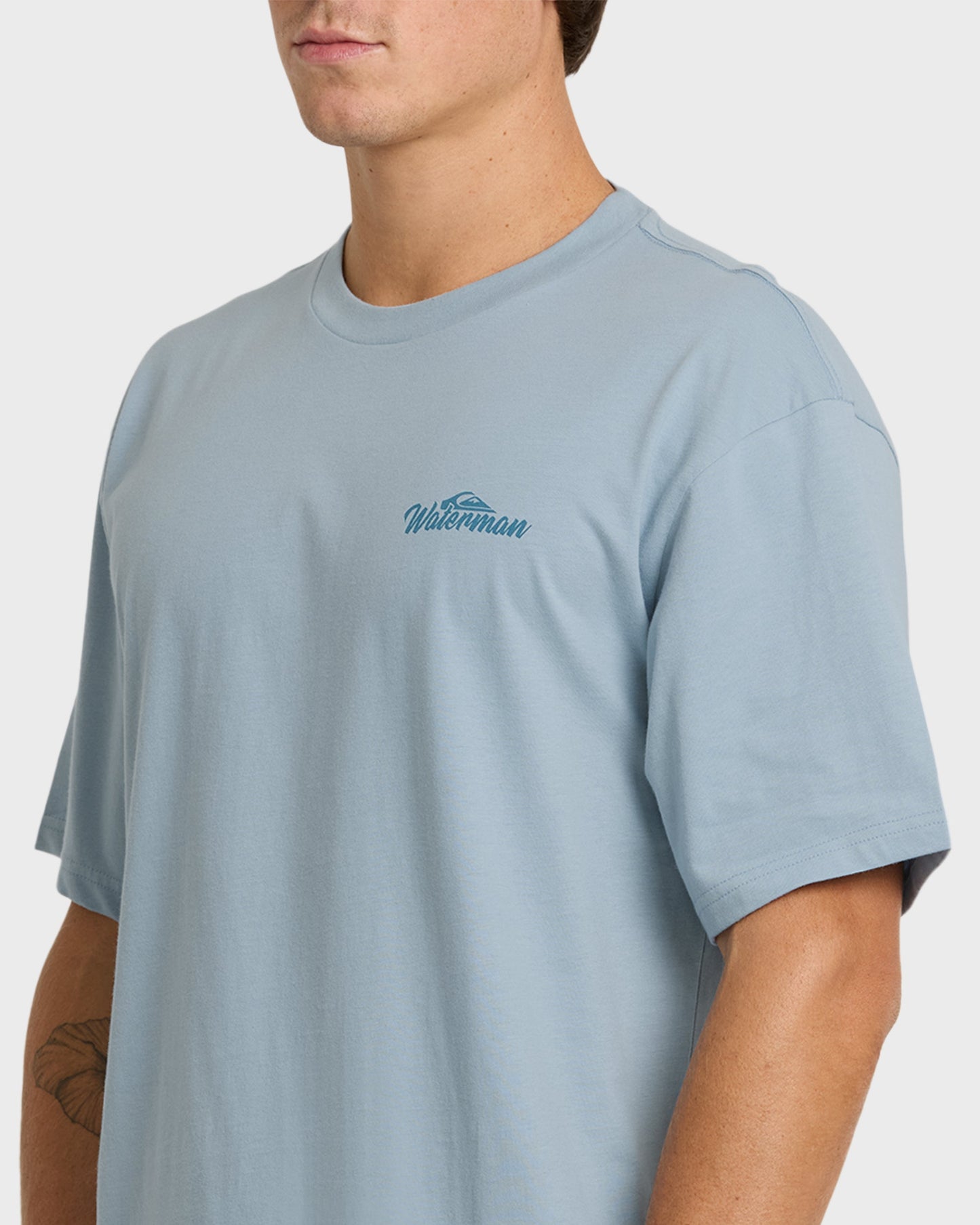 Waterman The Abyss Short Sleeve Knit T-Shirt - Dusty Blue