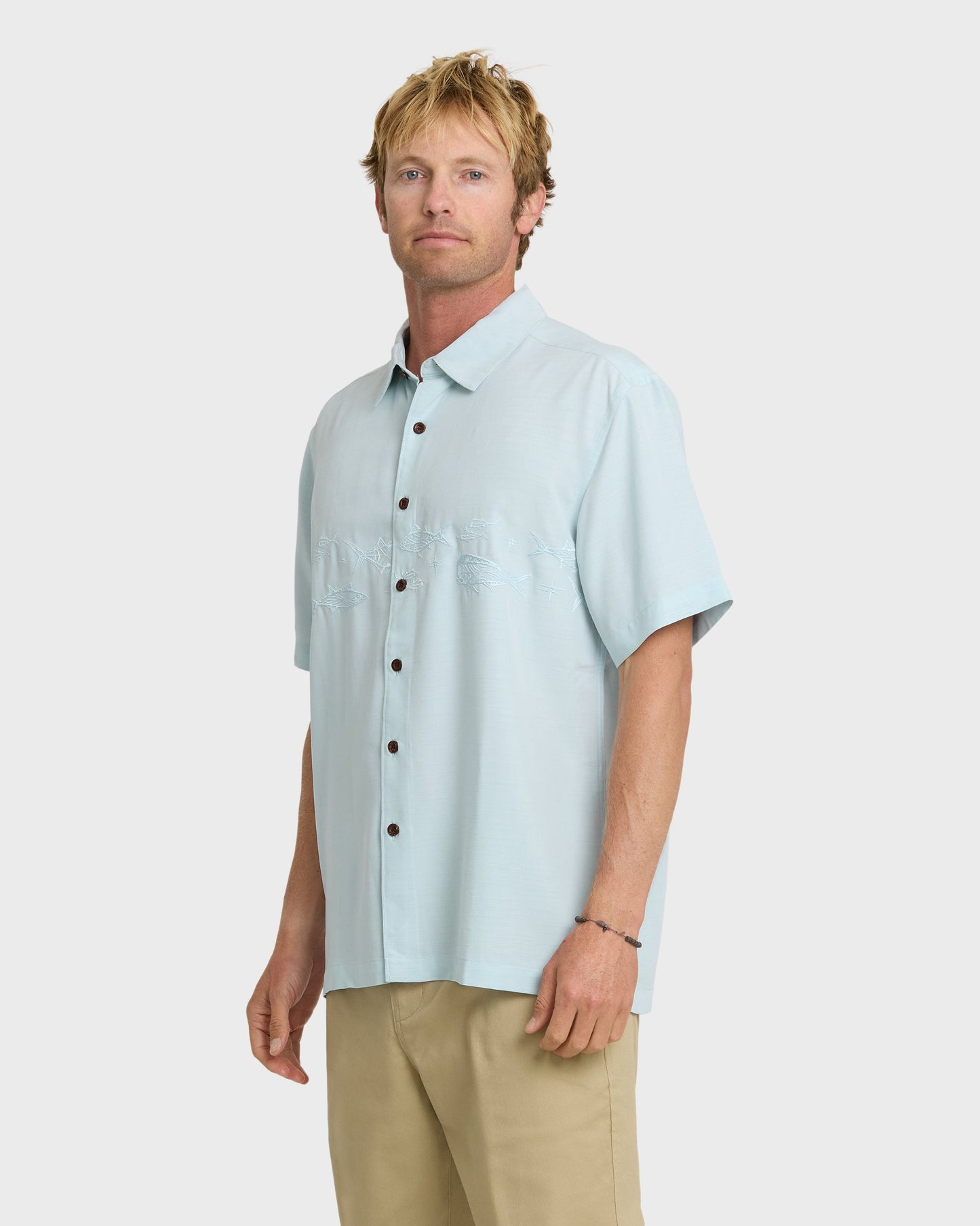 Waterman Offshore Short Sleeve Woven Shirt - Baby Blue