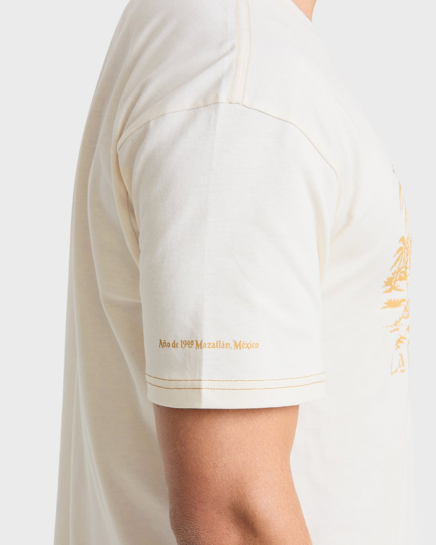 Pacifico Coastal Paradise Short Sleeve Cotton T-Shirt - Tofu