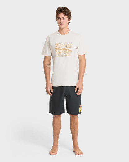 Pacifico Coastal Paradise Short Sleeve Cotton T-Shirt - Tofu