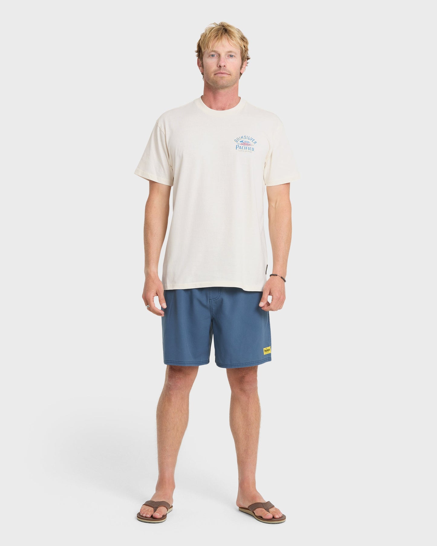 Pacifico Signage Short Sleeve Knit T-Shirt - Tofu
