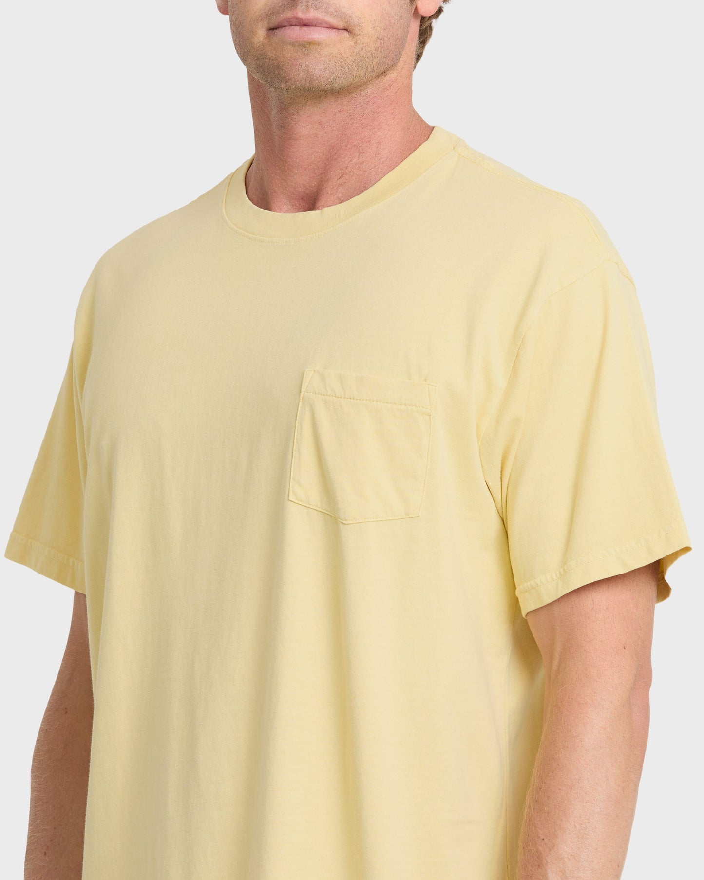 Saltwater Pocket Tee - Pale Yellow