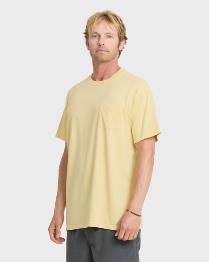 Saltwater Pocket Tee - Pale Yellow