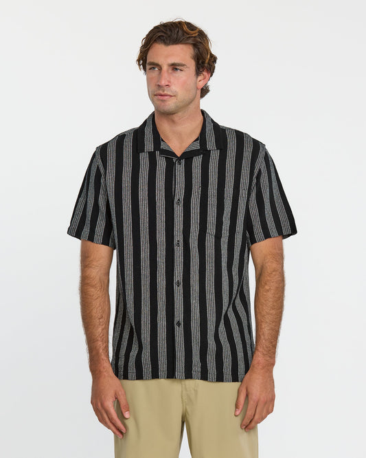 Nightfall Island Short Sleeve Shirt - Black