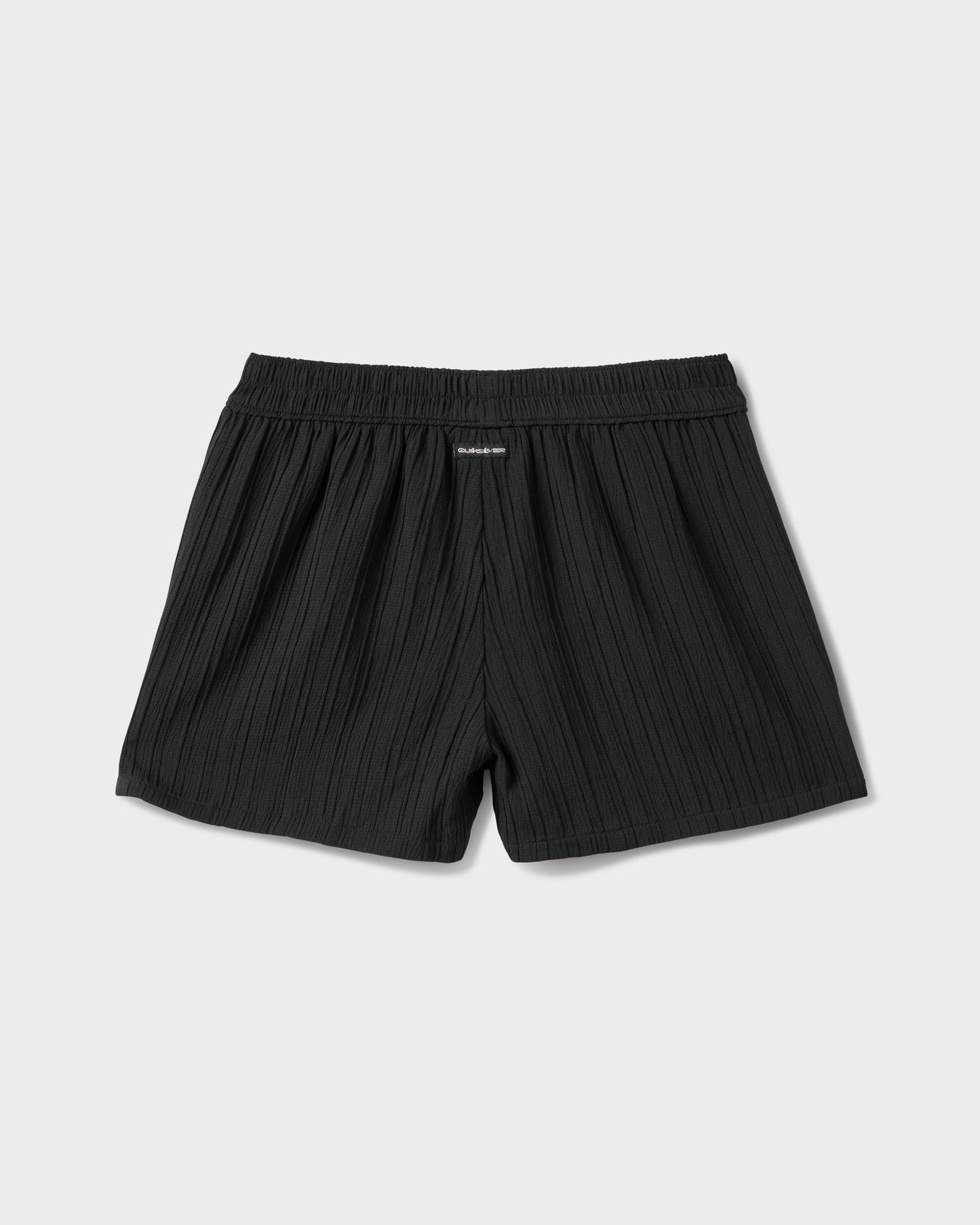 Barbados Solid Textured Elastic Waist Short