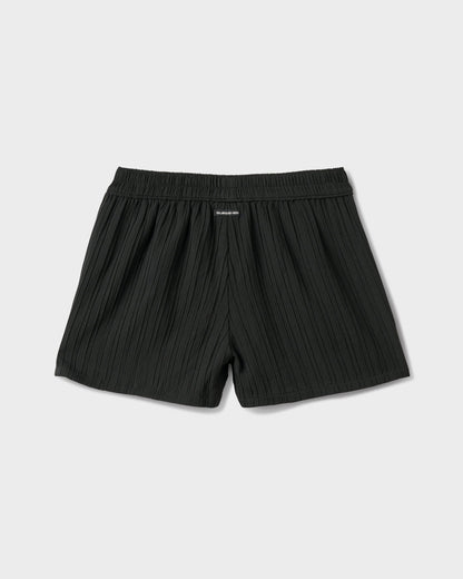 Barbados Solid Textured Elastic Waist Short