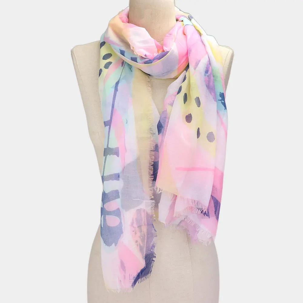 FANCY PRINT FALL SCARF